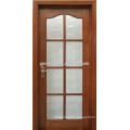 CE drawing glass design bathroom wooden doors